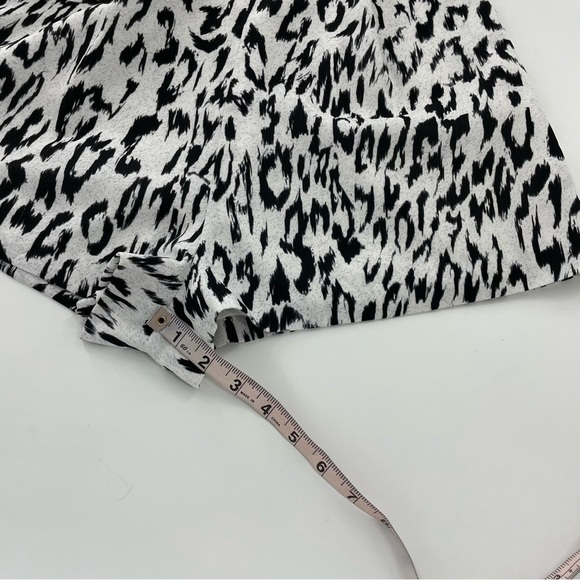 Finders Keepers Diamond Cheetah Black and White Playsuit Open Back Romper - Picture 11 of 13